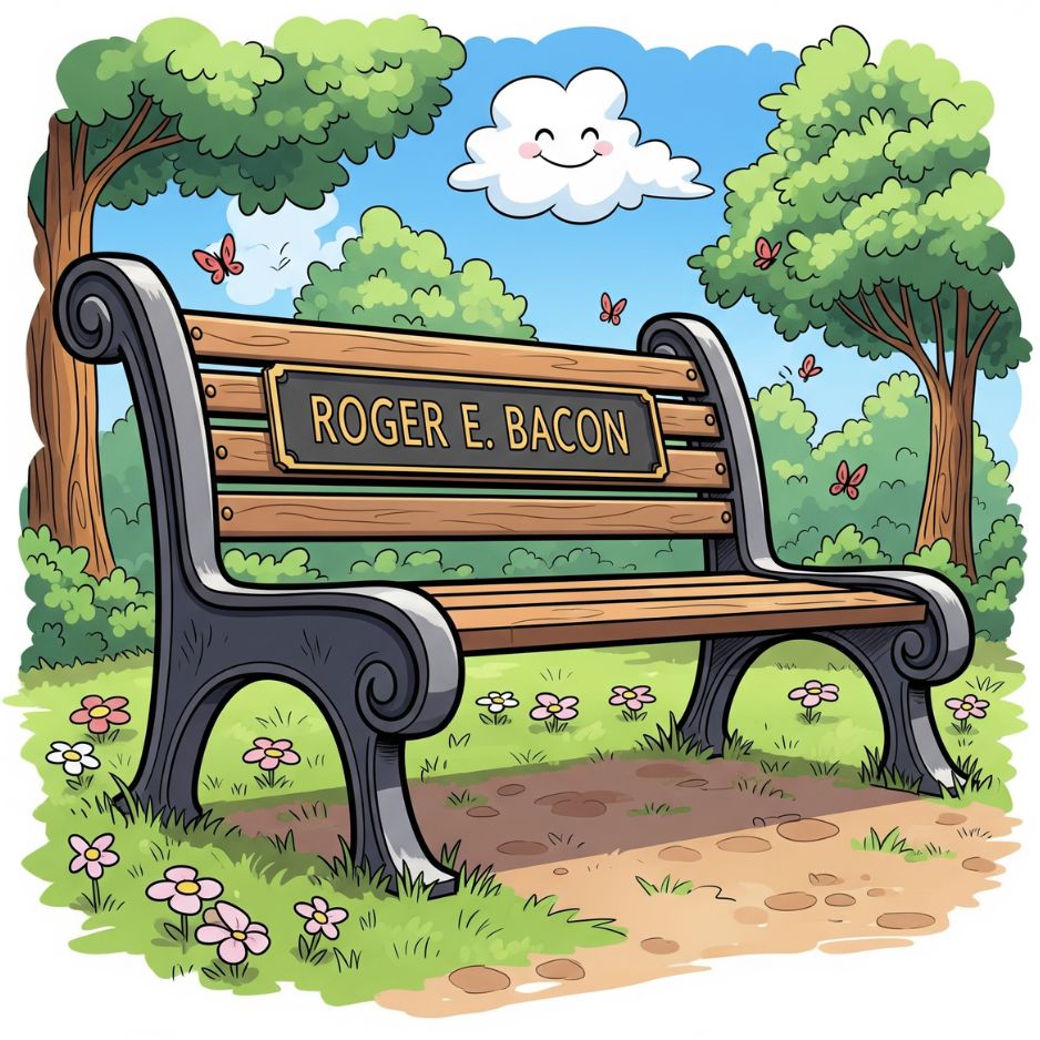 Roger E. Bacon Bench Image (www.RogerEBacon.com)